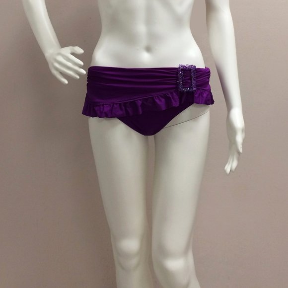 Becca by Rebecca Virtue Purple Swim Bottom - Picture 1 of 6